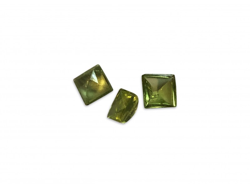 Peridot Cut Stone, Square, 4 mm