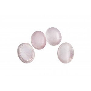 Rose Quartz Cabs, Oval, 10 x 12 mm  