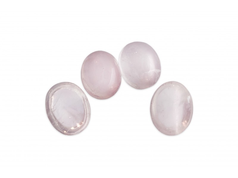 Rose Quartz Cabs, Oval, 10 x 12 mm  