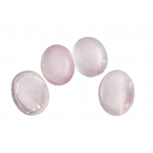 Rose Quartz Cabs, Oval, 12 x 16 mm  