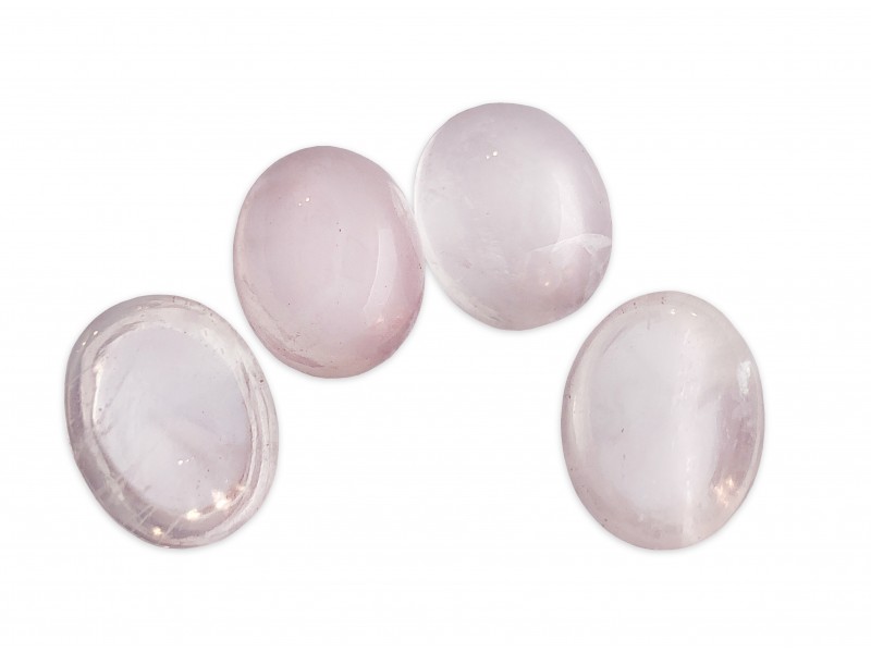 Rose Quartz Cabs, Oval, 12 x 16 mm  