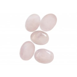 Rose Quartz Cabs, Oval, 15 x 20 mm