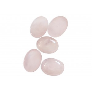 Rose Quartz Cabs, Oval, 15 x 20 mm