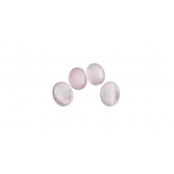 Rose Quartz Cabs, Oval, 6 x 8 mm  