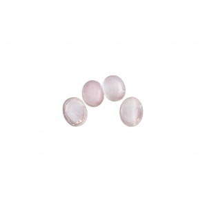 Rose Quartz Cabs, Oval, 6 x 8 mm  