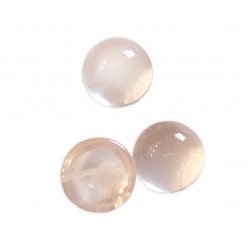 Rose Quartz Cabs, Round, 12 mm  