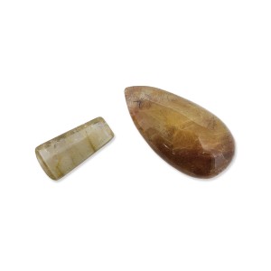 Golden Rutilated Quartz Small Mixed Shape Stones, Undrilled