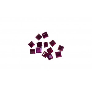 Ruby Cut Stone, Square, 2 mm