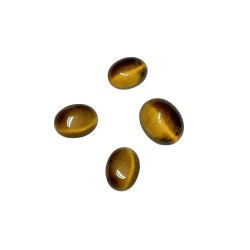 Tiger Eye Cabs, Oval - 9 x 11 mm