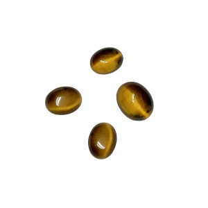Tiger Eye Cabs, Oval - 9 x 11 mm
