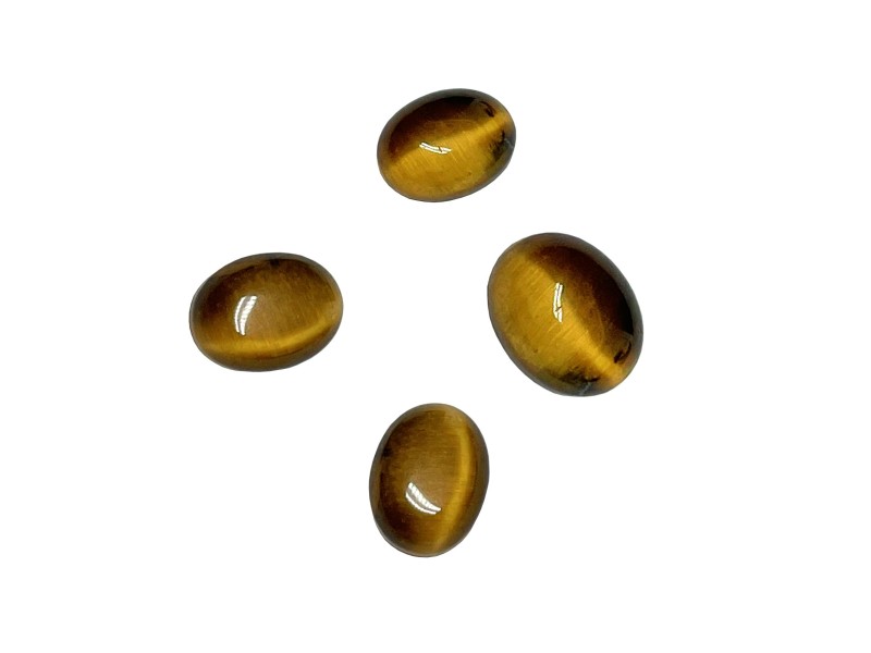 Tiger Eye Cabs, Oval - 9 x 11 mm