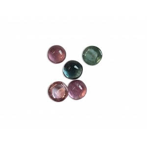 Tourmaline Cabs, Round, 4.5mm