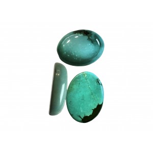 Turquoise Cabs, Oval, 12 x 16 mm