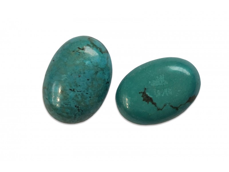 Turquoise Cabs, Oval, 13 x 18 mm