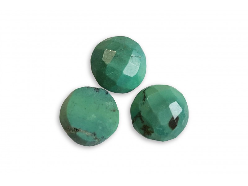 Turquoise Cut Stone Round 7 mm