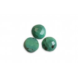 Turquoise Cabs, Round, 9 mm