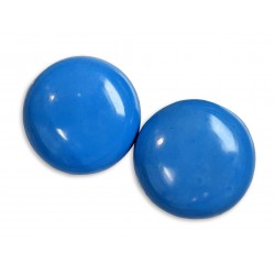 Turquoise Pressed Cabs, Round, 20 mm