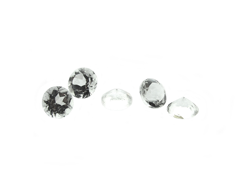 White Topaz Cut Stone Round 3mm