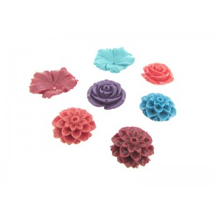 Pressed Coral Flower Pendant, 22mm-30mm