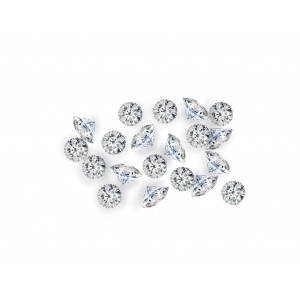 Cubic Zirconia Cut, Round - 1.5mm - Clear