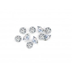 Cubic Zirconia Cut, Round - 2.75mm - Clear