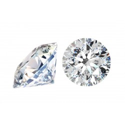 Cubic Zirconia Cut, Round - 5.75mm - Clear