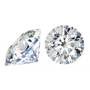 Cubic Zirconia Cut, Round - 6.5mm - Clear