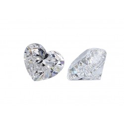 Cubic Zirconia Cut, Heart - 4.0mm - Clear