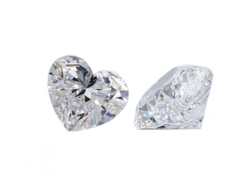 Cubic Zirconia Cut, Heart - 4.0mm - Clear