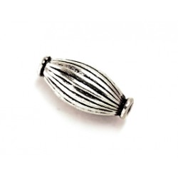 Sterling Silver 925 Ethnic Bead 1.18gr 7.2 x 15.6mm, Thickness 7.28mm