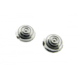 Sterling Silver 925 Swirl Bead 3.3mm x 5.7mm