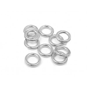 Silver 925 Soldered Jump Ring - 1.0mm x 9.0mm (Pack of 10)