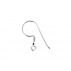 Sterling Silver 925 Ear Wires (with coil and ball) - 27mm