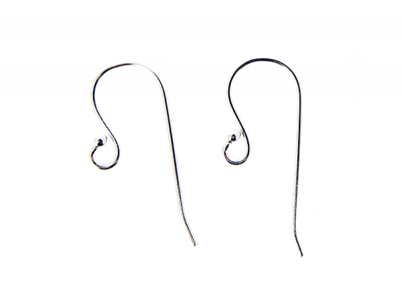 Sterling Silver 925 Ear Wires - 21.5mm