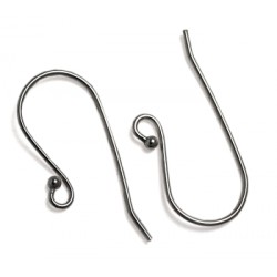 Sterling Silver 925 Shepherd Hook Ear Wires with ball and loop