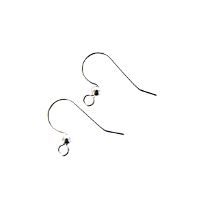 Sterling Silver 925 Ear Wires (with ball) - 25.5mm