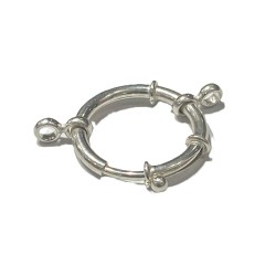 S925 ROUND 25MM SPRING RING / BOLT RING CLASP