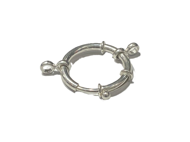 S925 ROUND 25MM SPRING RING / BOLT RING CLASP