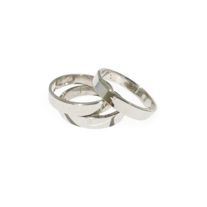 Silver 925 ring, flat, 4mm, size N