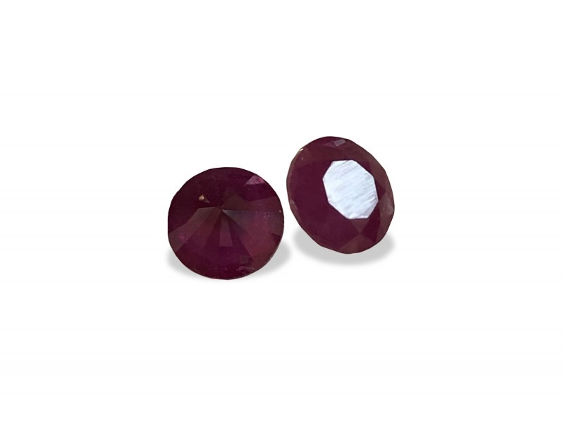 Ruby Round Cut Stone, 6mm