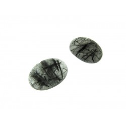 Rutile / Tourmalinated Quartz Cabochon Oval approx. 15mm x 20mm