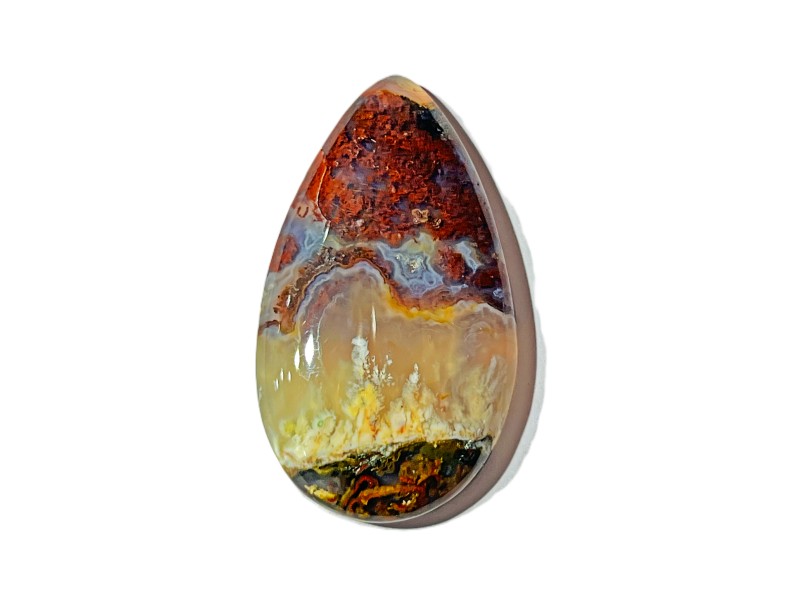 46ct WENDOVER PLUME AGATE 4.1 x 2.9cm