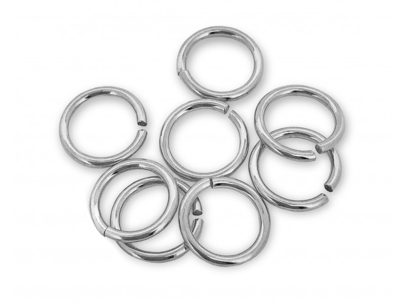 Silver 925 Open Jump Ring - 1.0mm x 6.0mm