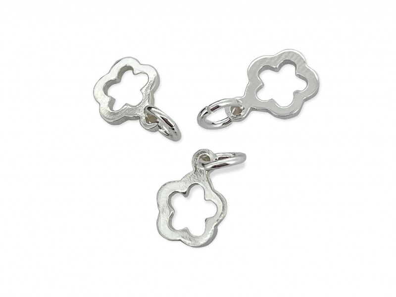 Sterling Silver 9625 Flower Outline Charm 
