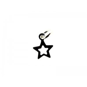 Sterling Silver 925 outline small Star Charm 6.6mm