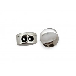 SILVER 925 FLAT SLIDER CLASP BEAD WITH 2 HOLES 