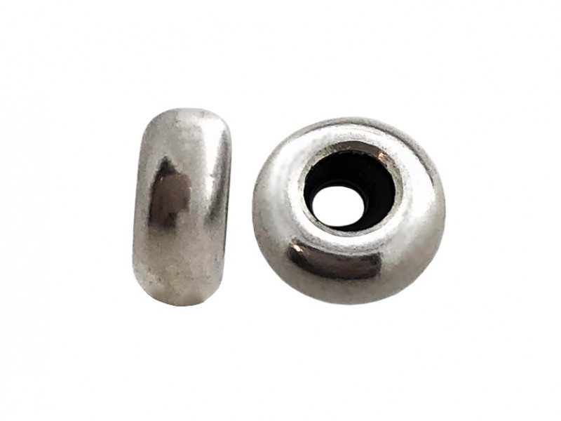 SILVER 925 DOUGHNUT SILICON SLIDER BEAD