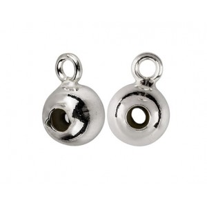 SILVER 925 ROUND SLIDER BEAD 3MM WITH RING