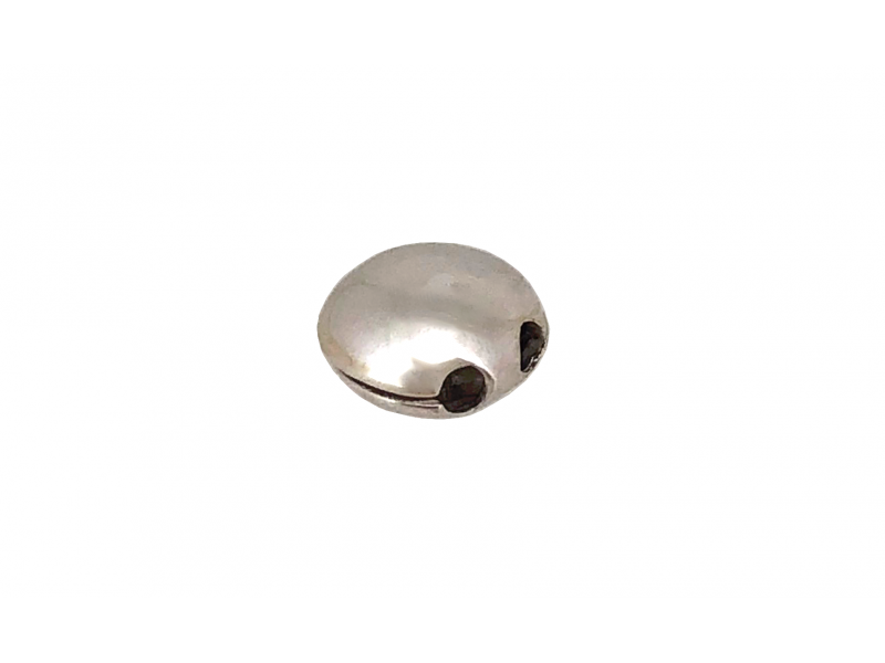 SILVER 925 FLATTENED SLIDER BEAD 7MM (CHAIN 1.2-1.5MM)  40-05-2659