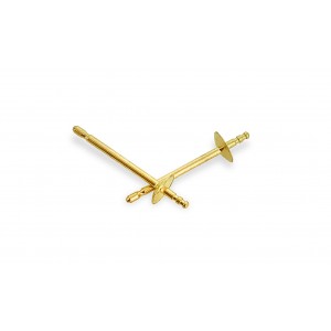 14K PEARL POST WITH 3MM CUP & PEG